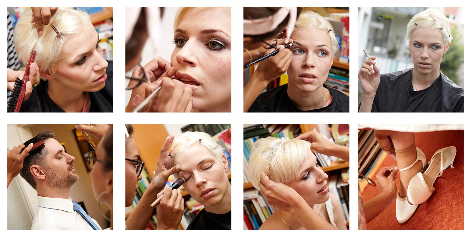 Getting Ready – Hochzeitsreportage Frankfurt Getting Ready der Braut vor der Hochzeit – Make-up, Haare und letzte Vorbereitungen