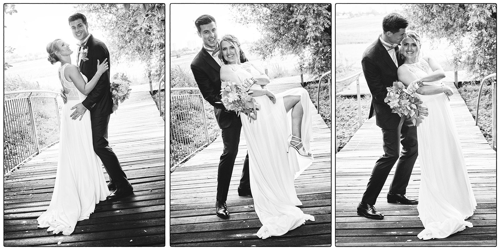 Natürliche Paarfotos – Hochzeitsreportage Frankfurt Brautpaar bei natürlichen Paarfotos am Hochzeitstag